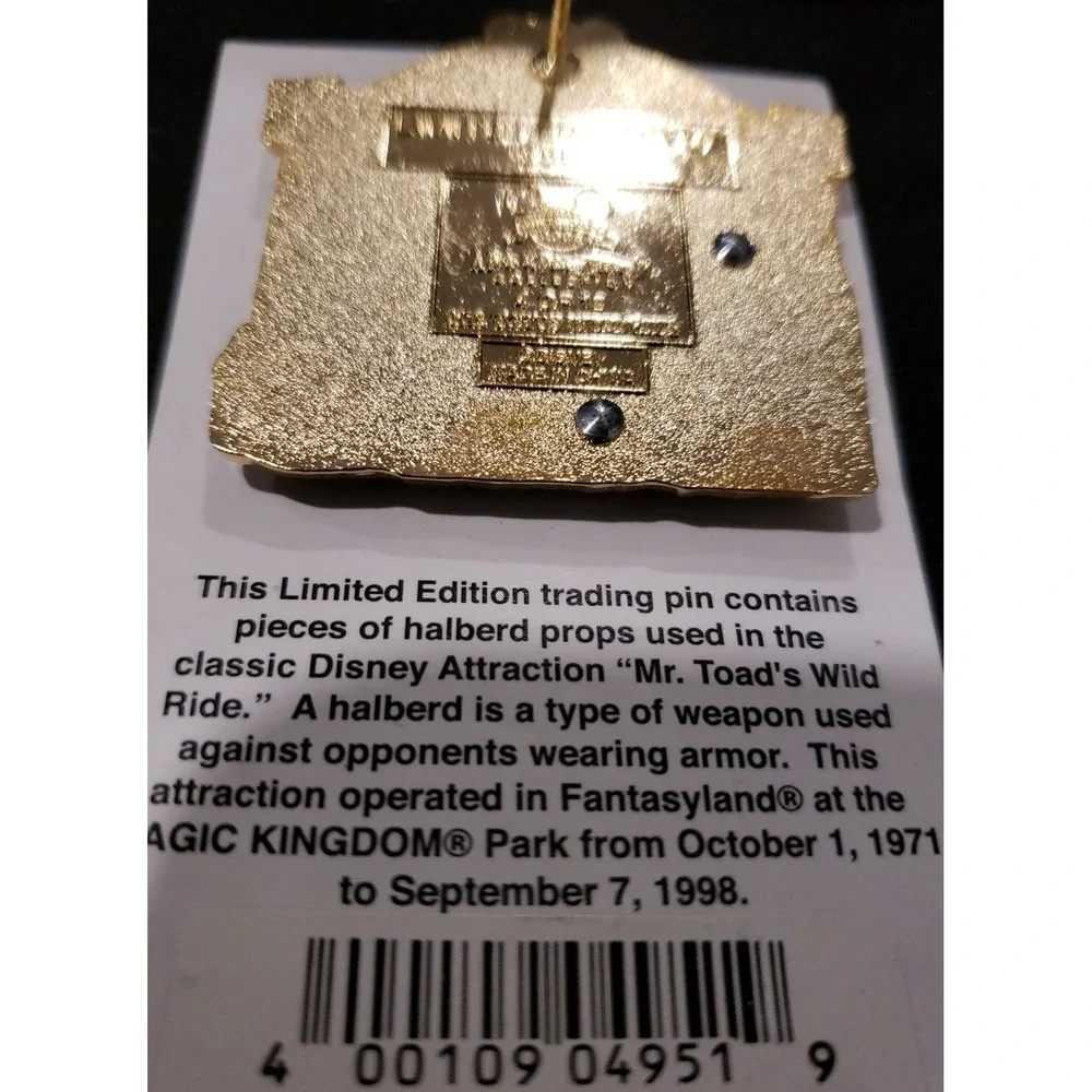 Disney Pin Mr. Toad's‎ Wild Rid Piece of History 2006 PODH Ichabod LE WDW 46288 - Picture 2 of 3